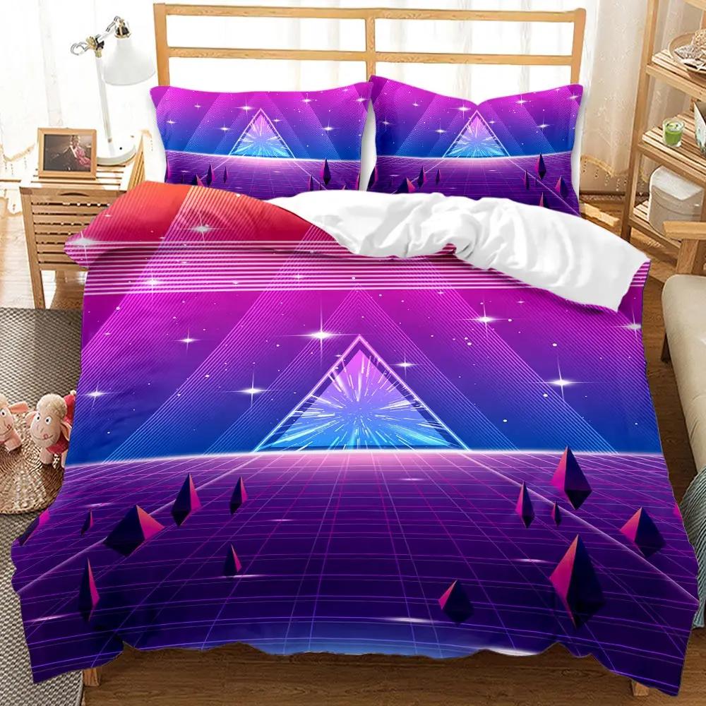 Гавайский пододеяльник Тропический остров с пальмами Тема природы Комплект постельного белья Двуспальный Квинсайз Кингсайз Полиэстер Чехол для квилта