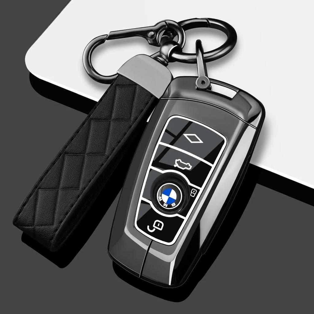 Чехол-брелок из цинкового сплава для ключа автомобиля BMW X1 X3 X4 X5 F15 X6 F16 G30 7 Серия G11 F48 F39 520 525 f30 118i 218i 320i Автоаксессуары