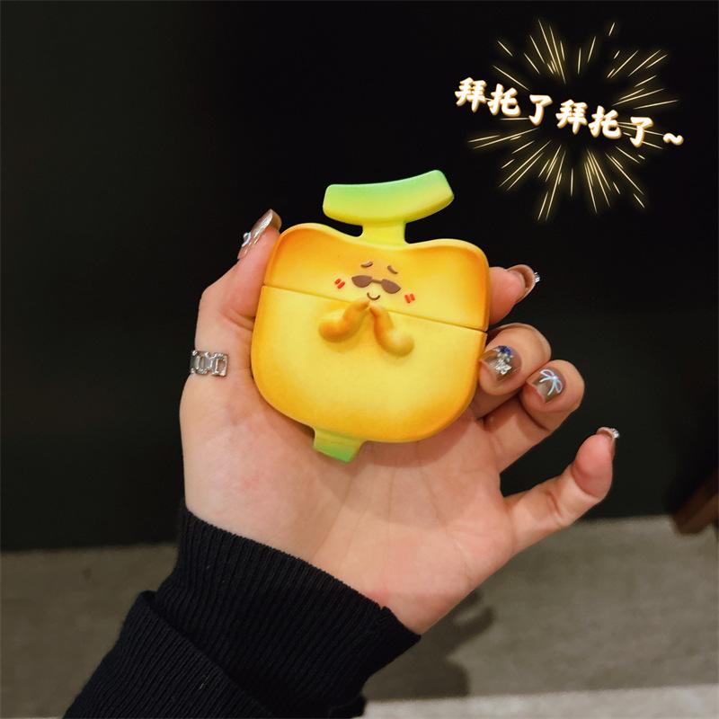 Забавный сладкий банан для защитного чехла AirPods 1-го поколения, второго поколения, 1-го поколения Pro1, чехол для Bluetooth-гарнитуры Apple, милый