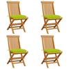 VidaXL Set of 4 Garden Chairs with Cushions, Patio Seats, Dining Chairs, Outdoor Patio Furniture, 3062594