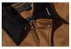 WANLEGETU Unisex Retro Suede Hunting Jacket J2625 - Spring/Autumn Workwear Style