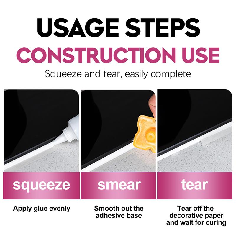 Пластичная сталь Шпатлевка Защита от плесени Кухня и ванная комната Водонепроницаемый герметик Конструкционный клей Заполнитель швов и косметический герметик