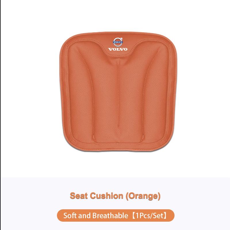 Car Interior Neck Pillow Leather Lumbar Breathable Seat Cushion For Volvo XC90 V90 V60 XC60 V40 EC40 EX40 S80 S60 S90 C40 XC40