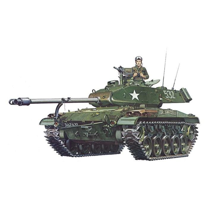 Tamiya 1/35 Military Miniature Series No.55 US Army Light Tank M41 Walker Bulldog Plastic Model 35055