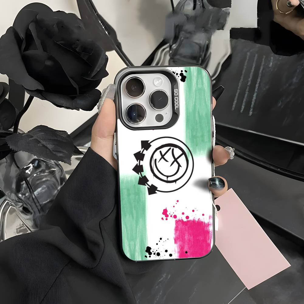 Чехол для телефона группы B-Blink-182 Для iPhone 16 15 14 13 12 11 Pro Max Серый Черный Матовый Лазерный Металлик Аврора Funda