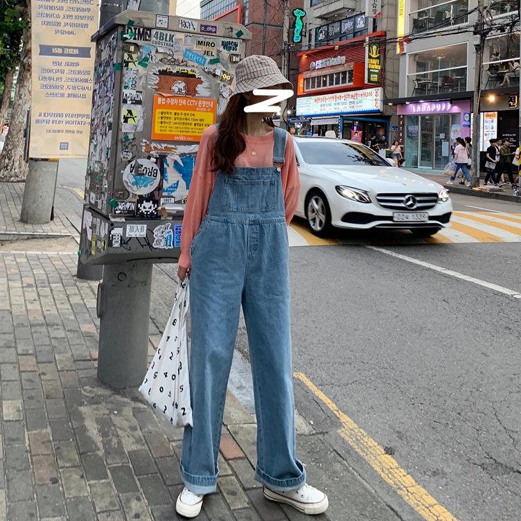 Весенние и осенние свободные джинсовые брюки с большими карманами, женские тонкие широкие брюки с высокой талией