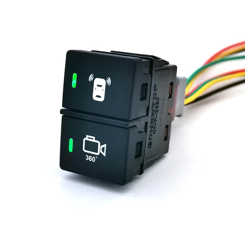 1 PC Car Power LED Light Front Rear Fog Lamps Music Mirror Heating Dual Control On Off Switch Button with Wire for Honda Switches4