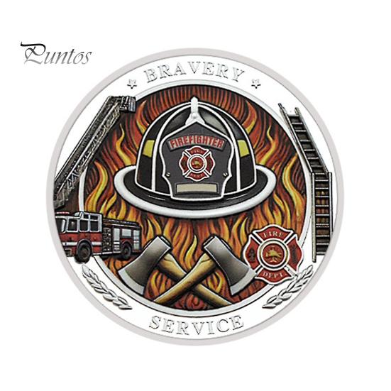 1 Pc/3 Pcs/5 Pcs Firefighter Souvenir Coin Fireman Rescue Department Souvenir Coin Lightweight Firefighter Collectible Coin for Boss Day Employee