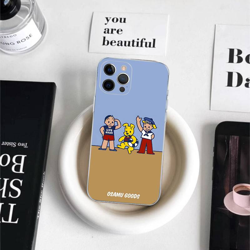 Модный Чехол для Телефона Osamu Goods Для IPhone 11 13 16 12 17 14 15 Pro Max Plus Мягкая Прозрачная Задняя Крышка Coque