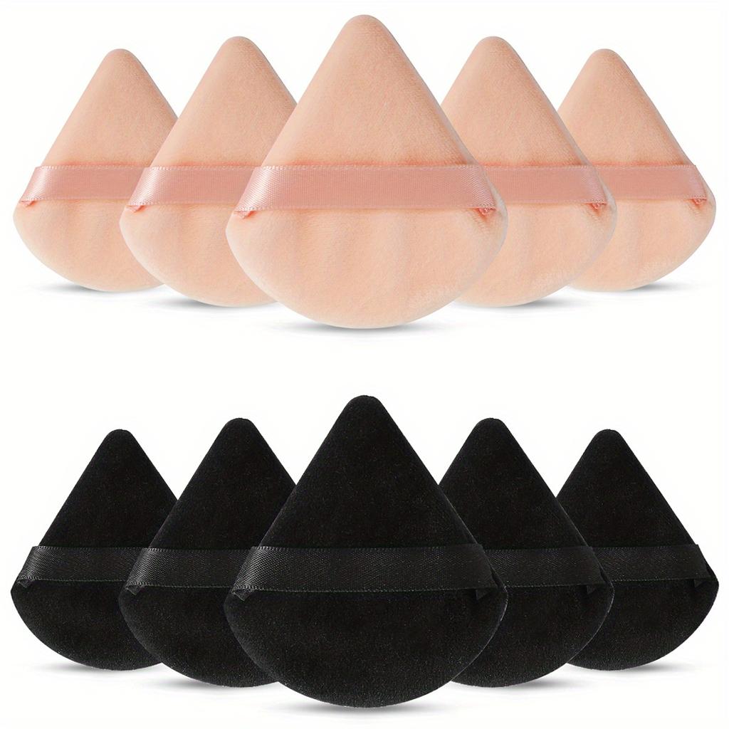 10 Pieces Powder Puffs Triangle Cosmetic Powder Puff Reusable Powder Sponge Makeup Foundation Sponge For Face Powder Makeup Tool