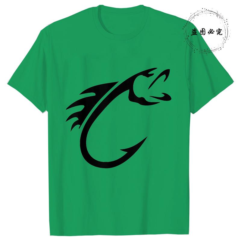 Summer Fishing Hook Printed T Shirts for Men Short Sleeve T-Shirt Tops Men's Tees Shirts Fashion Casual Fishing Lover Tshirt