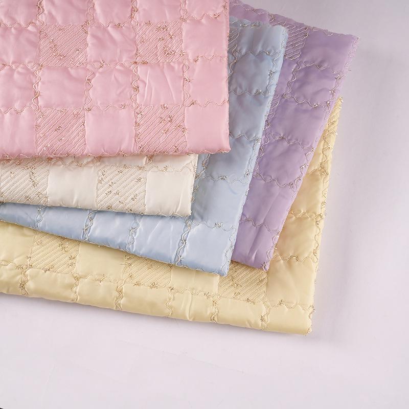 1 метр Стеганая ткань с хлопковой набивкой Полиэстеровая вышивка Шнур Пайеточная вышивка Ткань для дизайнерских сумок и багажа