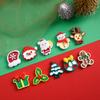 Mini Christmas Resin Figurine Crafts Santa Trees Elk Snowman Bells Flatback Cabochon Scrapbook Ornament Diy Hairwear Accessories