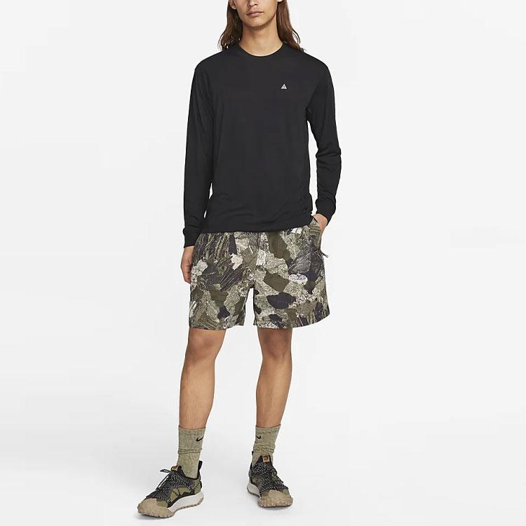 Nike Dri-FIT ACG Goat Rocks однотонный логотип с круглым вырезом, свободная футболка с длинными рукавами, мужские топы, черные DO9269-015