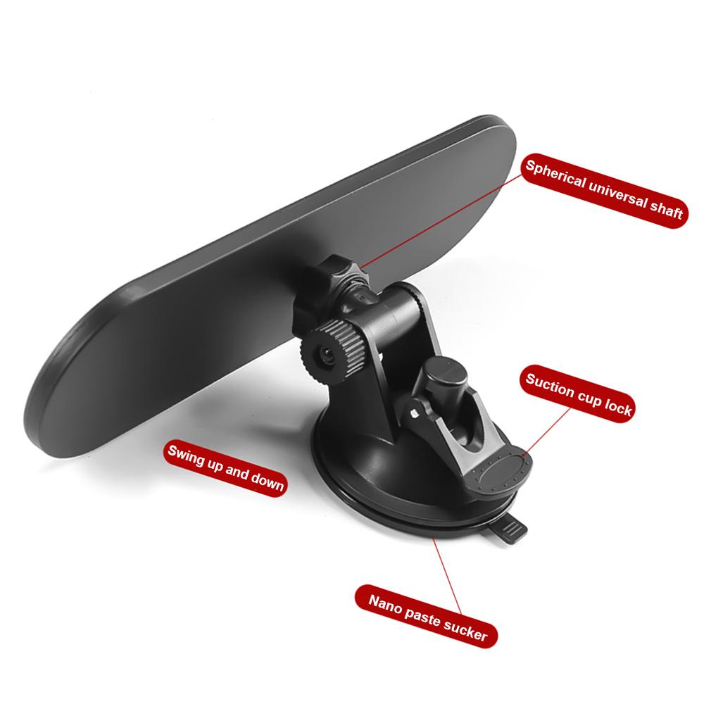 Rear View Mirror, Universal Car Truck Mirror 360degrees Adjustable Interior RearView Mirror with Suction