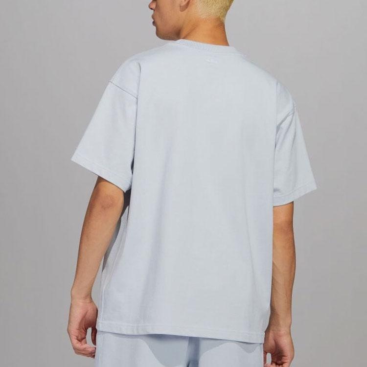 Adidas Originals X Pharrell Williams Solid Color Loose Fit Sports T-Shirt Unisex Tops Blue HS4836