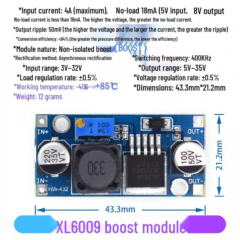 Регулируемый DC-DC повышающий модуль напряжения XL6009 LM2577