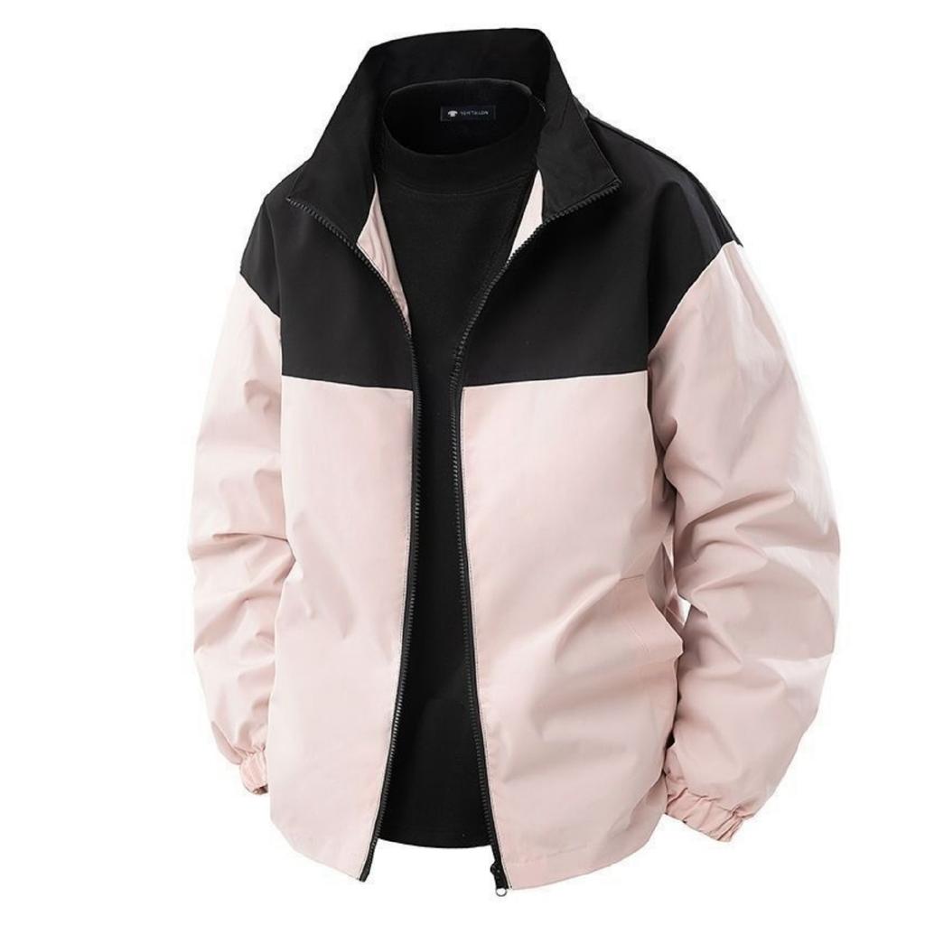 Men's And Women's Color-matched Casual Long-sleeved Down Jacket, Outdoor Sports Windproof And Waterproof Zipper Jacket
