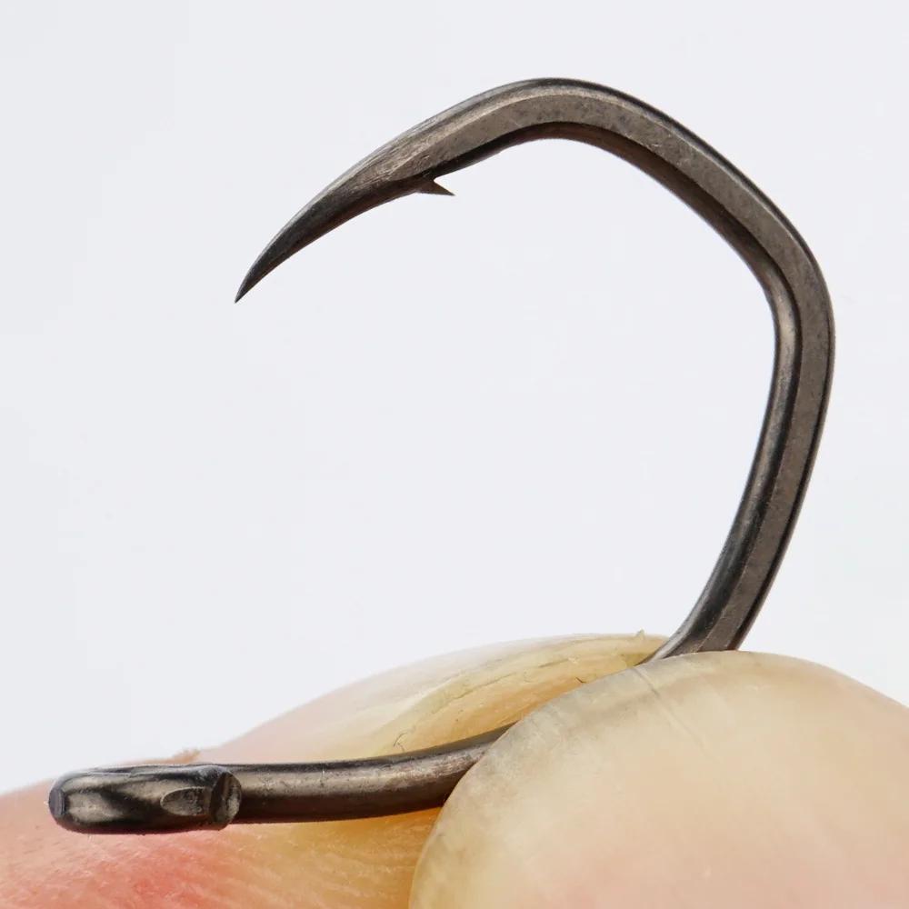 500 Pieces PTFE Coated High Carbon Stainless Steel Micro Barbed Fish Hook With Eye 8033 Fishing Accessories