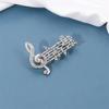 Fashion Music Note Brooches Pins Gold Silver Color Enamel Brooch Elegant Party Accessories For Musical Lovers