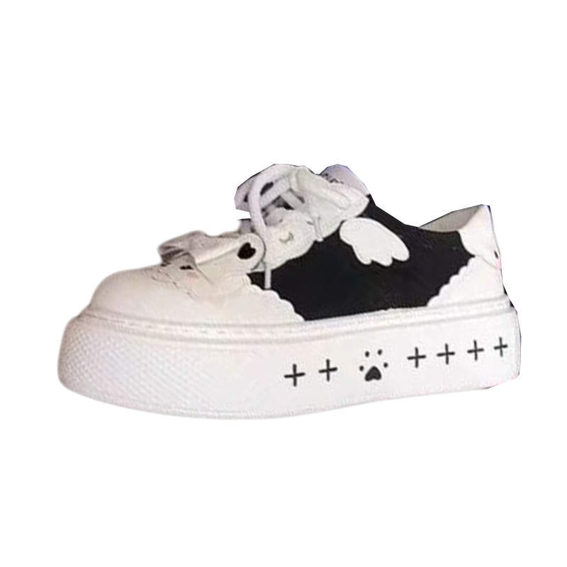 Милый дом Яби сыр кролик круглый платформа холст лоферы женские лолита милая лолита кеды