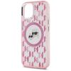Karl Lagerfeld KLHMP15SHMCKMHP iPhone 15 6.1" pink IML Monogram Karl&Choupette Head MagSafe