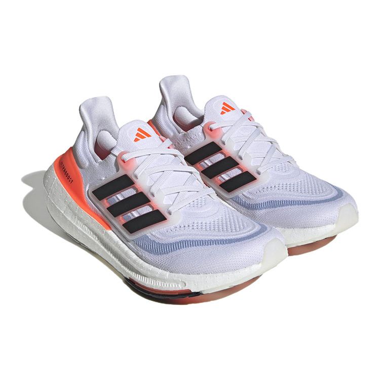 adidas UltraBoost Light White Solar Red Женские кроссовки Cloud-White Core-Black HQ6353