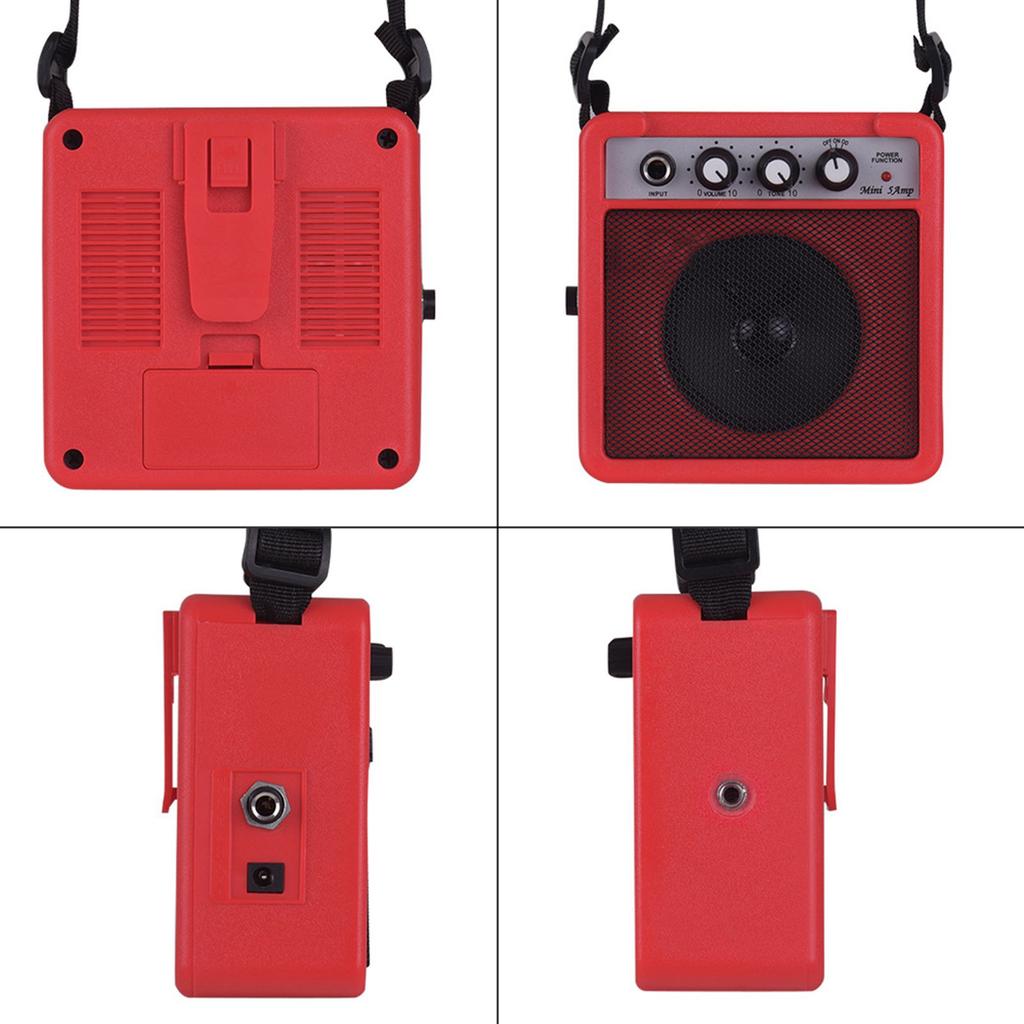 Мини-гитарный усилитель 5 Вт, динамик с входами 3,5 мм и 6,35 мм, выход 1/4 дюйма, поддержка регулировки громкости и тона