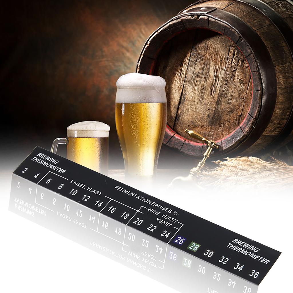 5pcs Stick On Brewing Thermometer Adhesive LCD Thermometer Sticker for Homebrew Beer