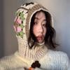 Colorful Knitted Yarn Hat Ear Protection Pullover Hat Windproof Knitted Hooded Caps  Cold Weather