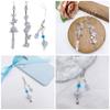 Wind Chimes Phone Charm Keychain Jellyfish Phone Strap Lanyard for Women Bag Backpack Ornament Car Key Holder Accessory