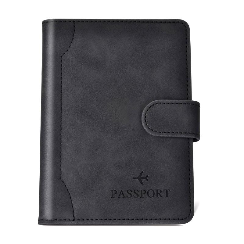 Светло-коричневый держатель для карт для путешествий, чехол для паспорта, кошелек, чехол для женщин и мужчин, семейный протектор для паспорта с блокировкой RFID