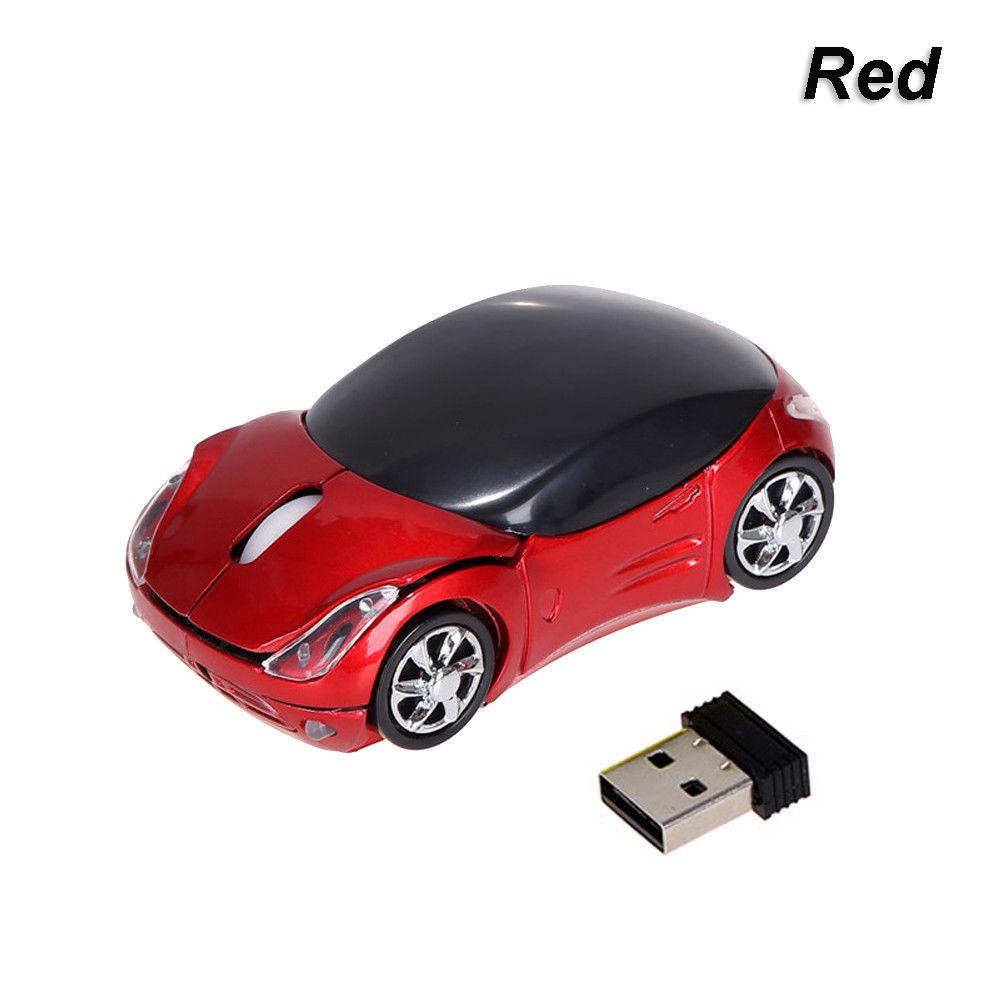 Portable New Gaming Optical USB Receiver 3D Car Shape 2.4GHz Wireless Mouse Mice