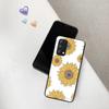 Для OnePlus 9 Pro 8 5G 7 9R 7T 8T Z Daisy Sunflower Черный матовый чехол из ТПУ с росписью чехол для телефона OnePlus Nord 2 CE N10 N100 N200