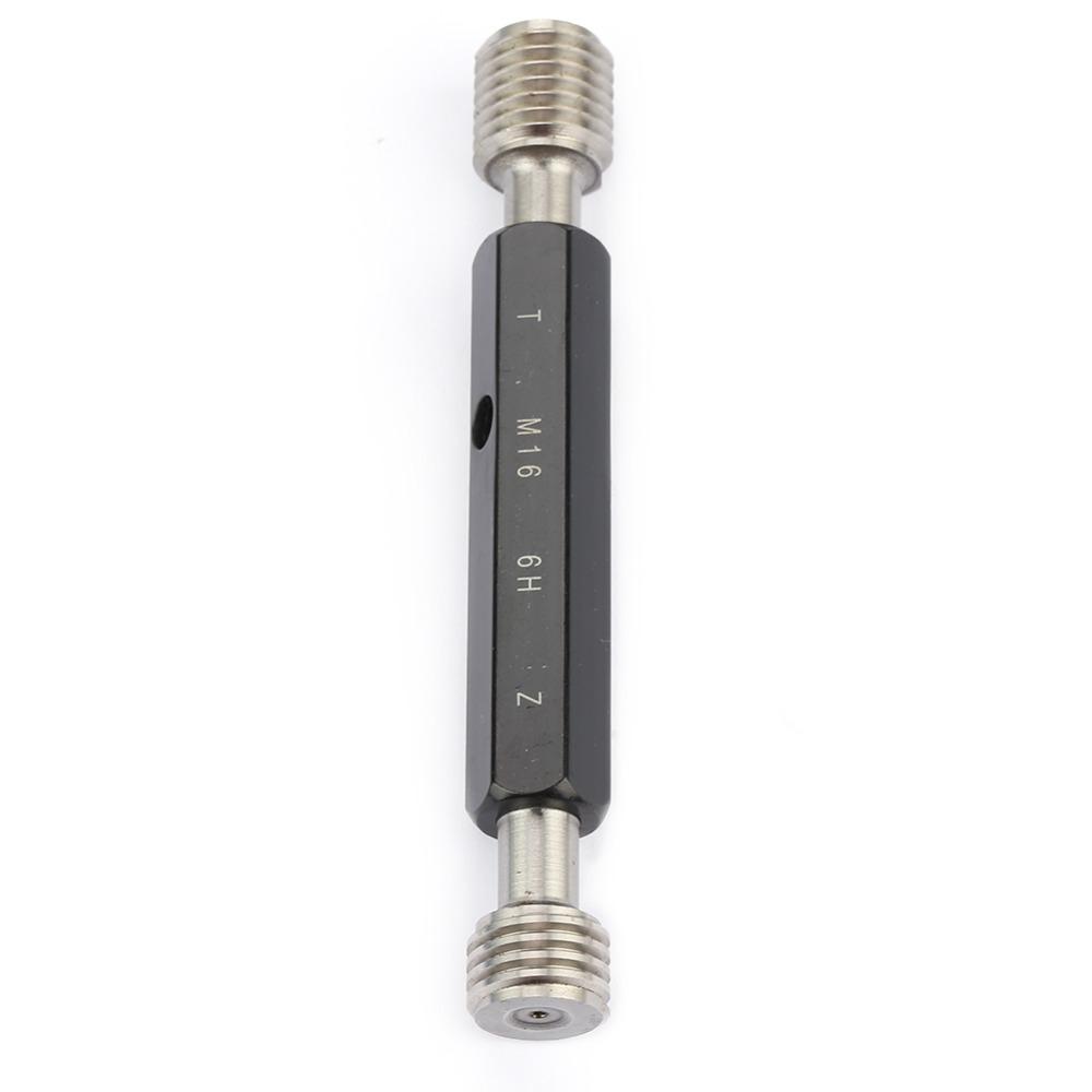 M16*2.0 Thread Plug Gauge Double End Hex Handle Measurement Hand Tool For Industrial Measurement
