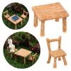Dollhouse Accessories Micro Landscape Mini Miniature Table and Chairs Garden Furniture Ornament