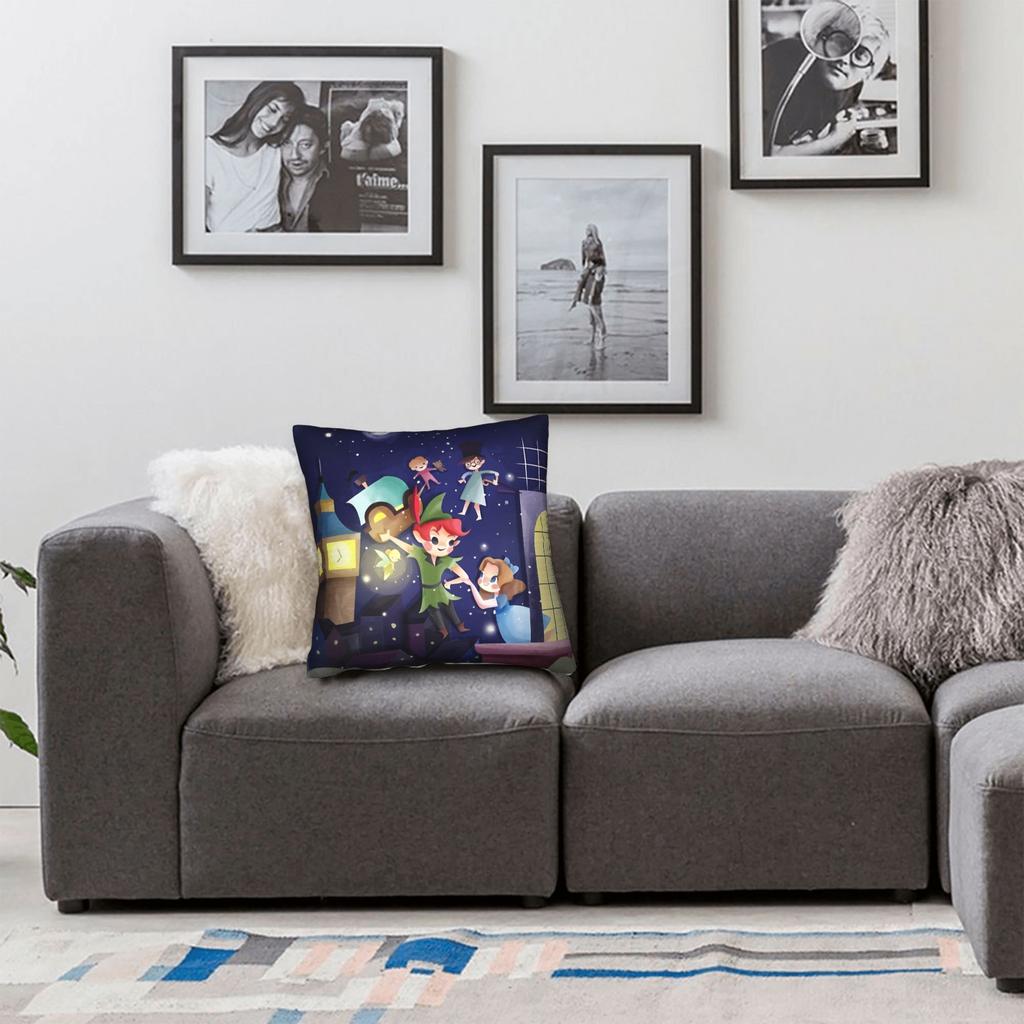 Cartoon P-Peters P-Pan Pillow Case Fashion Pillow Cover Comfy Pillowcases For Sofa Home Decoration