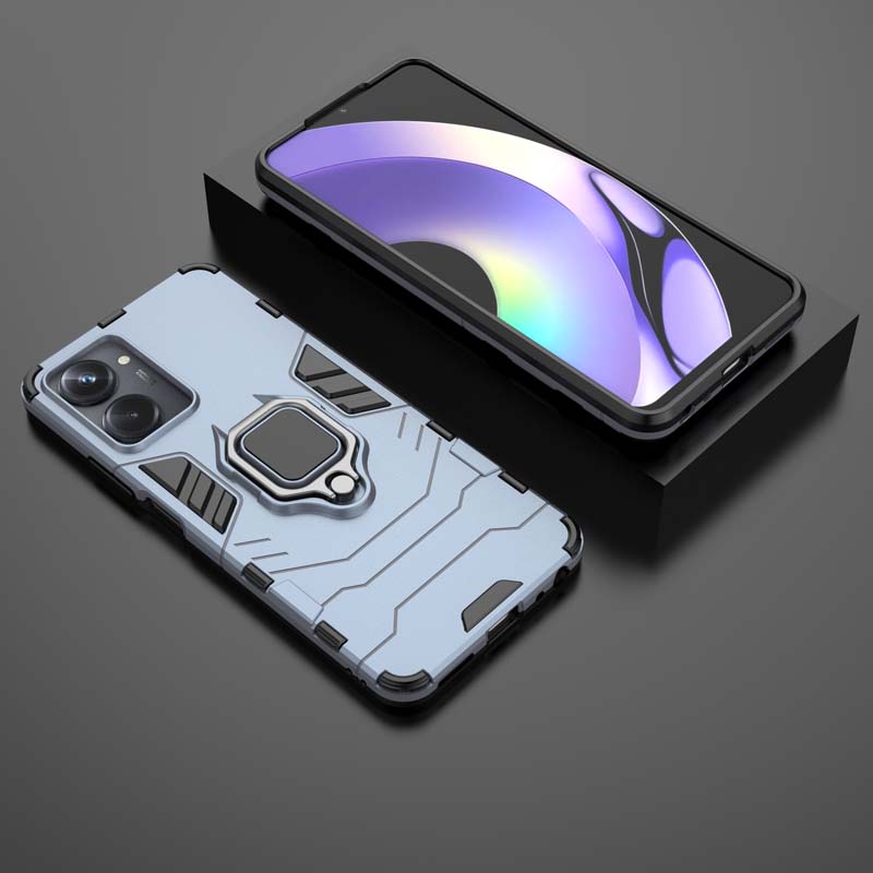 Противоударный чехол для Realme 10 11 Pro Plus 9 9i RMX3630 4G 5G Чехол с кольцом-подставкой Бронированный задний бампер для OPPO A17 A17K Чехол для телефона
