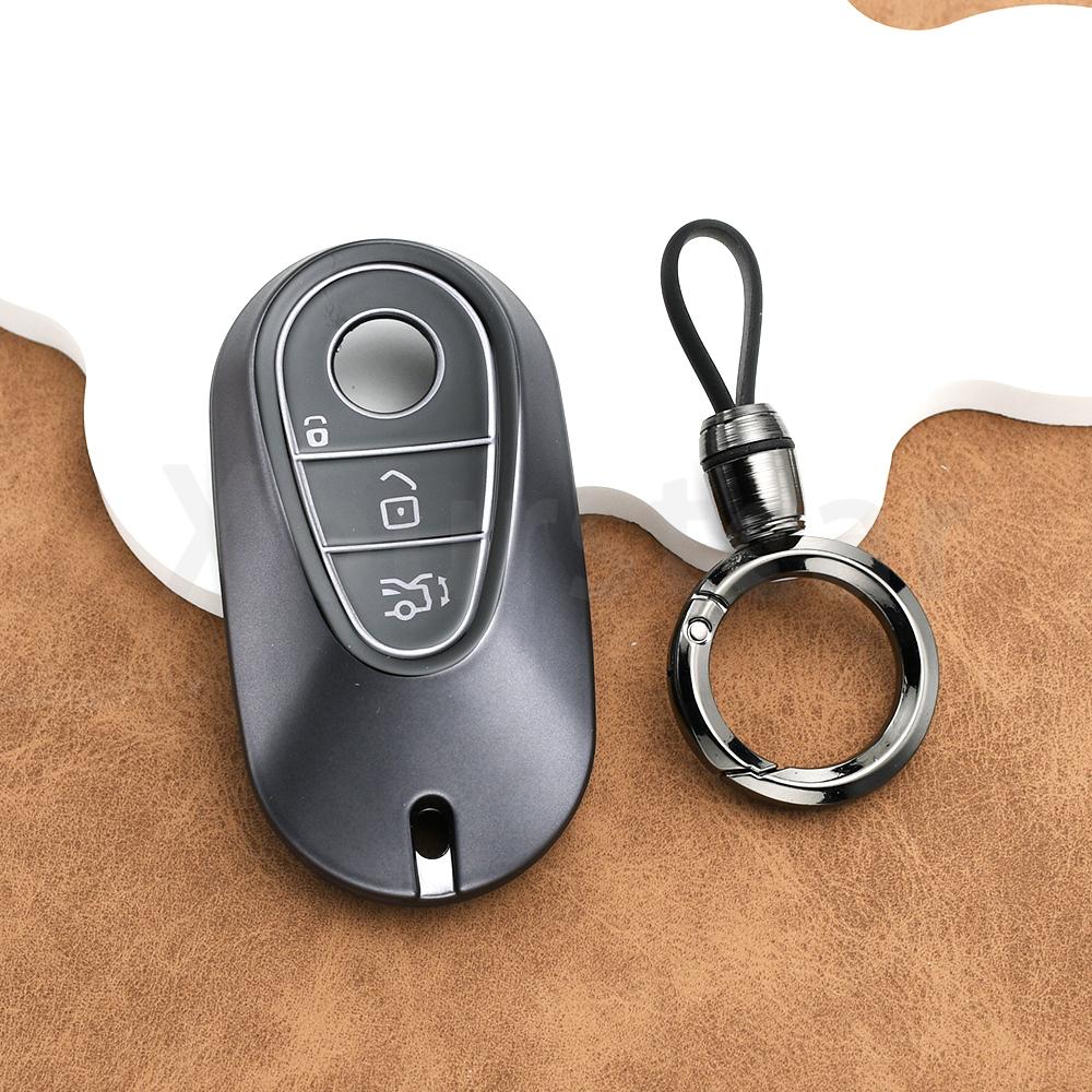 Бесключевой чехол для Mercedes Benz W206 W214 W223 C236 X254 Cle Glc Eqs Eqe C E S Класса, Цвет 'Gun Grey', Материал ТПУ, Чехол-футляр для Автомобильного Ключа с Дистанционным Управлением, Автоаксессуары