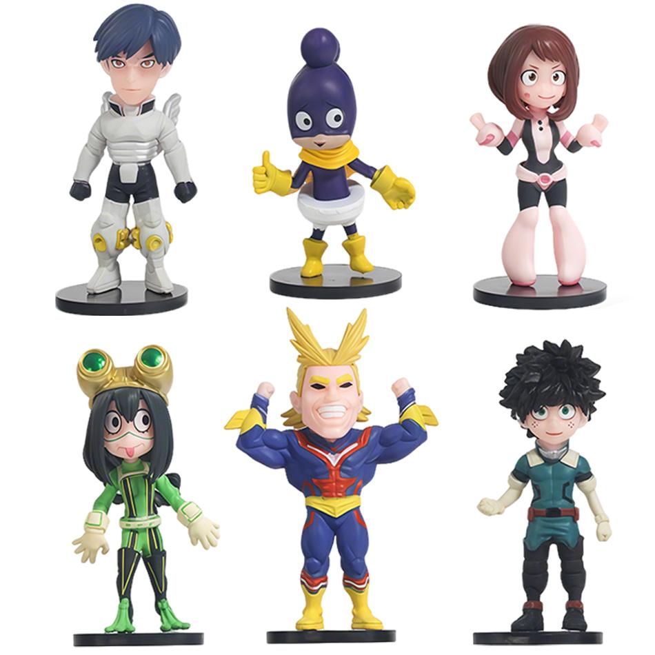 Новые Аниме Моя геройская академия Фигурки Действия Мидория Изуку Бакуго Кацуки Тодороки Шото Урарака Очако Кирисима Модель Игрушка