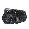 Women's Rhinestone Crystal Waist Belt for Jeans or Dress, European and American Style with Inlaid Rivets