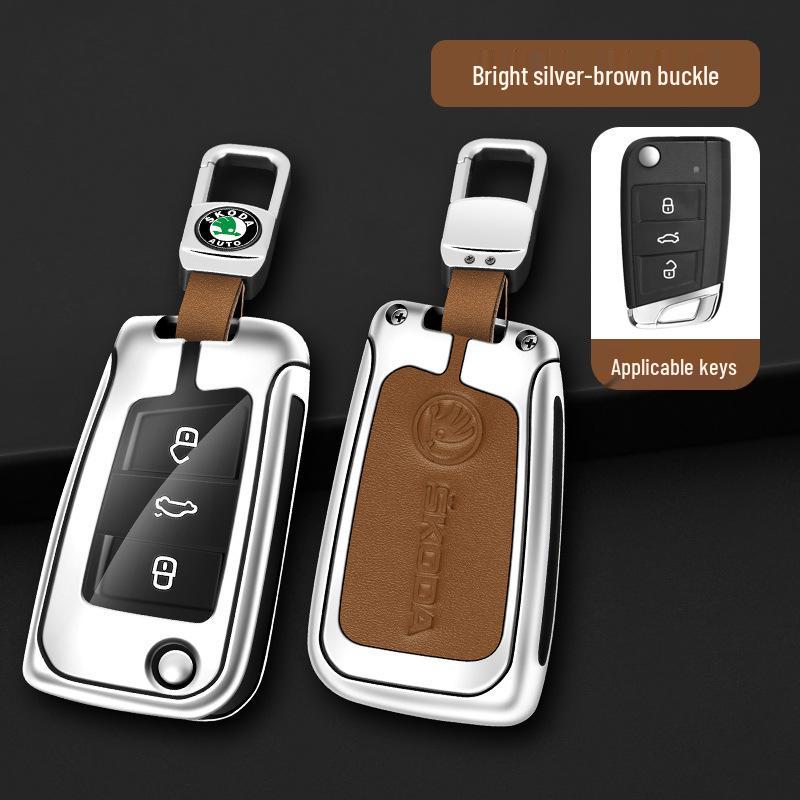 Чехол для ключа Skoda для Octavia, Fabia, Kamiq, Superb, Kodiaq, Karoq - Защитный корпус