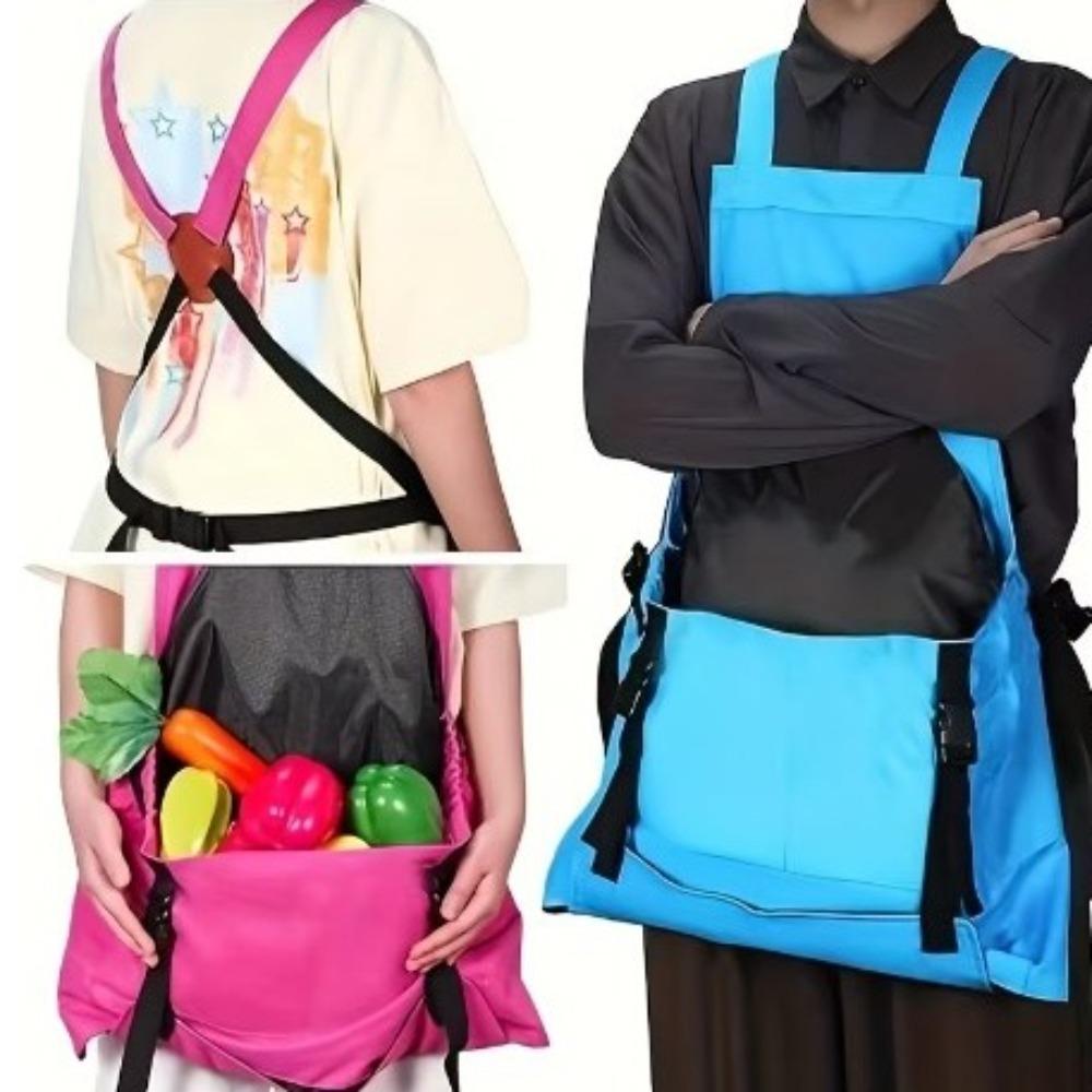 Быстросъемный садовый фартук для хранения овощей и фруктов, сумка-нагрудник для сбора урожая, рабочий инструмент