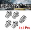5pcs M12 X 1.5 Wheel Bolts Tire Anti-theft Screws For Toyota Aluminum Alloy Wheel Bolts Tire Anti-theft Screws 4Bolts Nuts +1