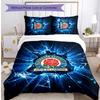 Blackburn Rovers Football Printed 3 Pieces Bedding Set, Comfortable Skin Friendly Bedroom Duvet Cover Set