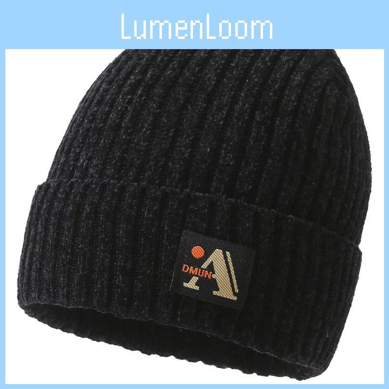 Printing A Letter Beanie Caps Solid Color Knitted Hat Windproof Fashion Gifts