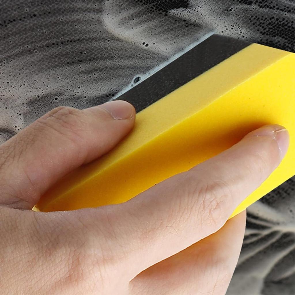 6 Pcs Tire Applicator Dressing Shine Sponge, Tire Dressing Applicator Pads, Color Polishing Sponge for Car Glass, Painted Steel & Porcelain