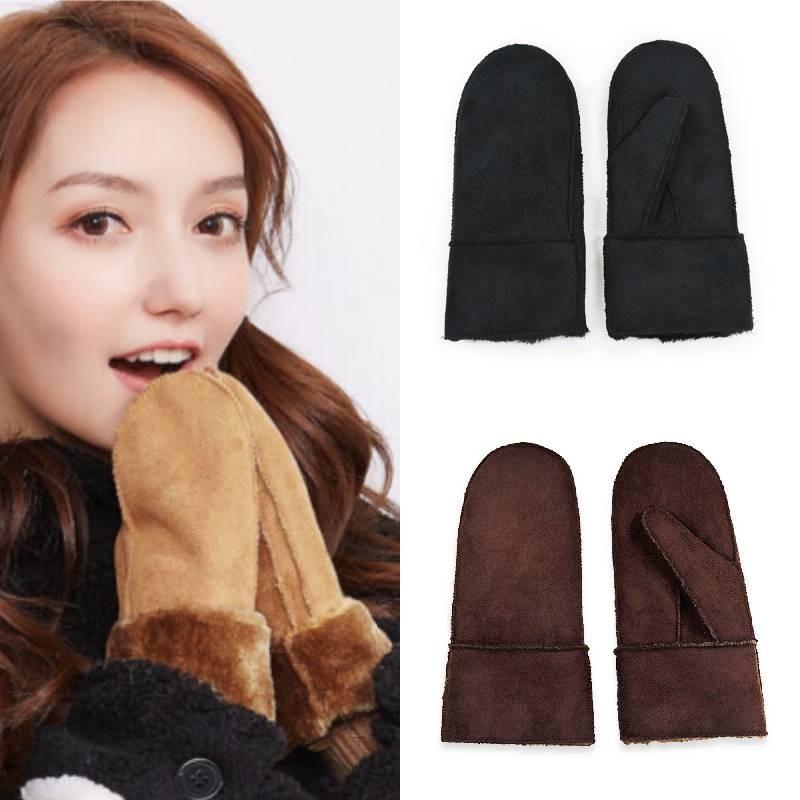 Уютные мужские зимние перчатки для улицы из толстой и прочной искусственной кожи