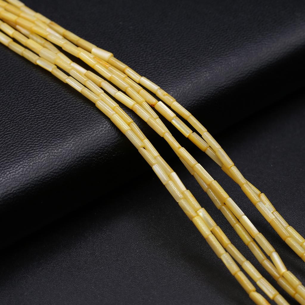 Натуральные пресноводные бусины в виде ракушек, окрашенные длинные трубчатые изолирующие бусины для изготовления ювелирных изделий, ожерелье, браслет, серьги, аксессуар