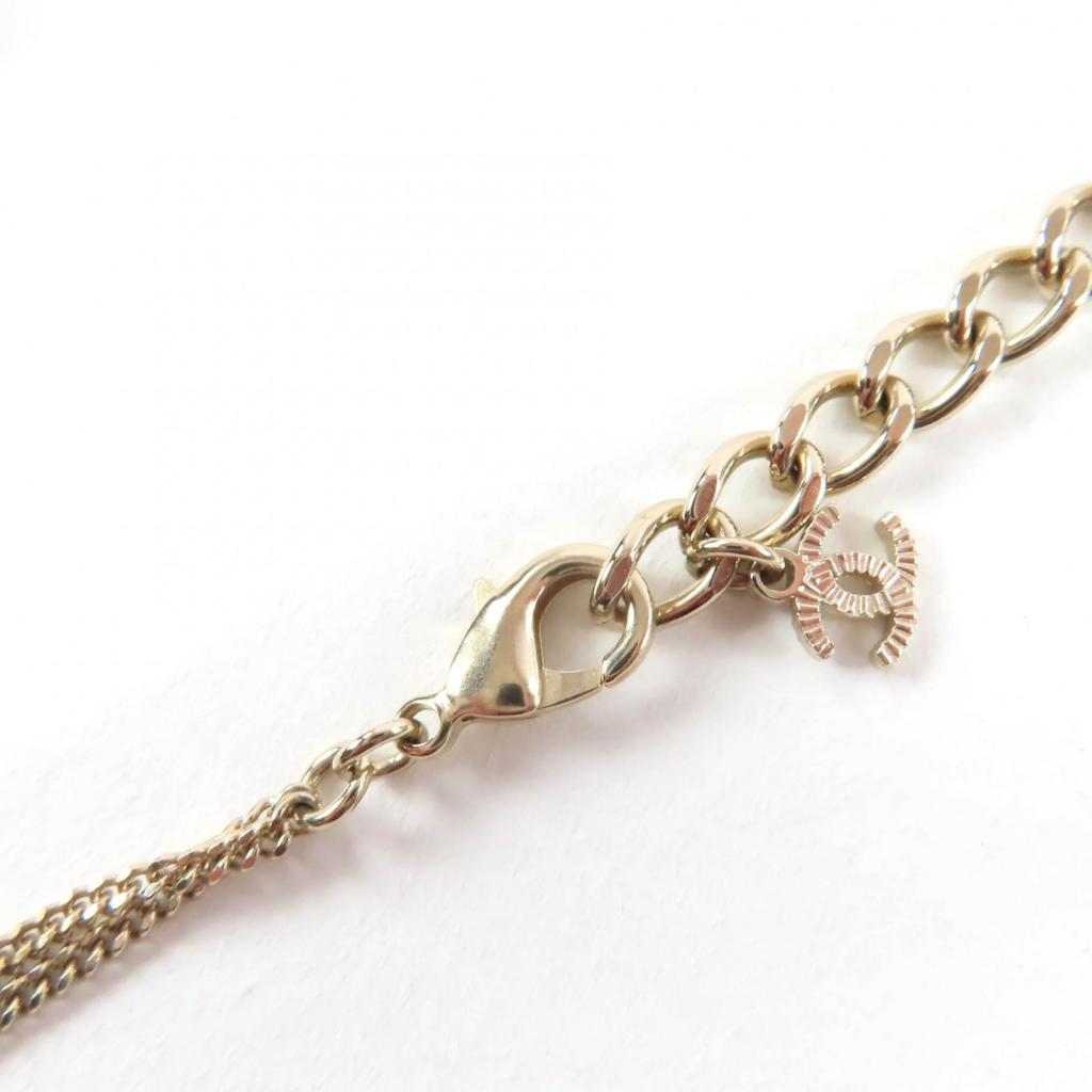 Превосходное ожерелье CHANEL COCO Mark кубик золото Женское A22K Б/у